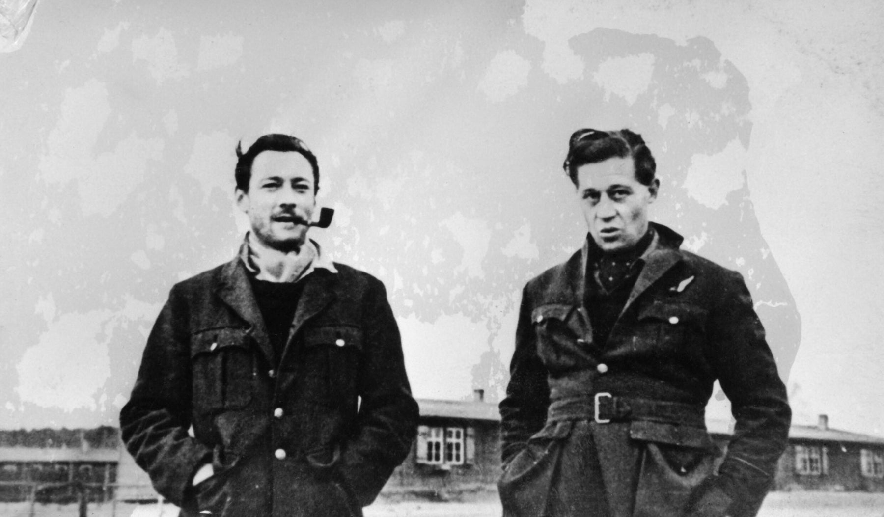 Squadron Leaders Robert Stanford Tuck and Roger Bushell at Stalag Luft III before April 1944