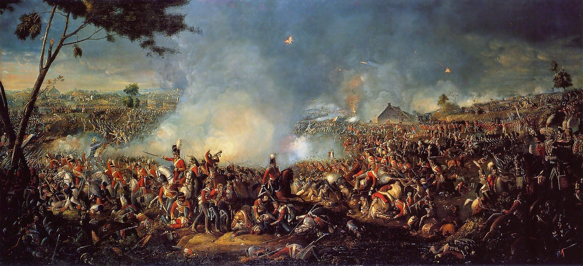 William Sadler's 1815 painting The Battle of Waterloo, depicting the fighting on 18 June 1815