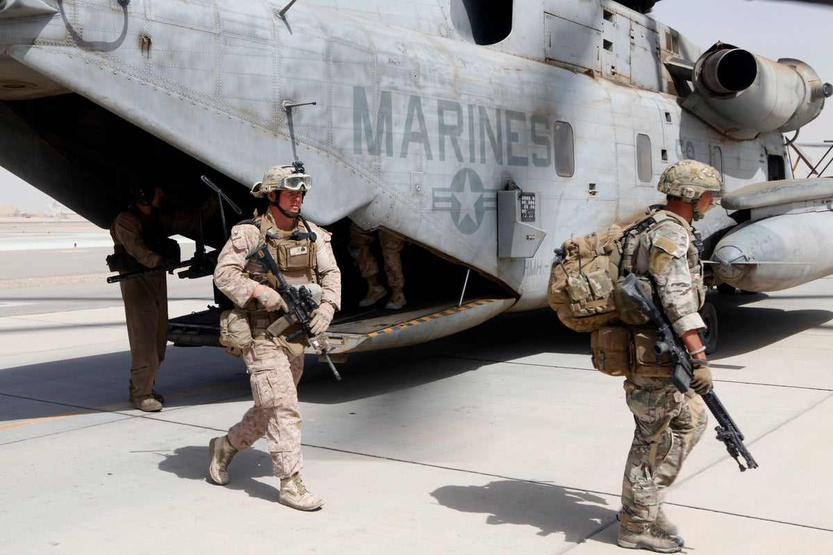 British, Afghan and US troops deploying from Camp Bastion during a joint operation in Helmand in 2013