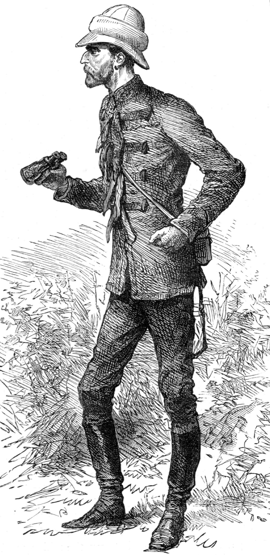 Lieutenant-General Frederic Thesiger, 2nd Baron Chelmsford, sketched in 1879