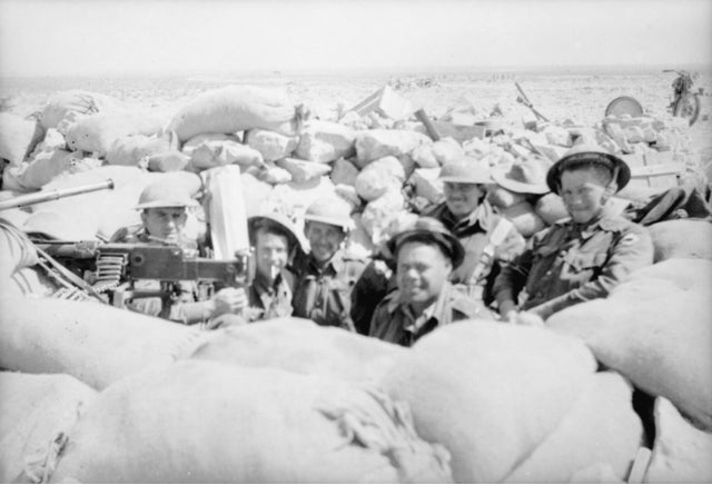 Australian soldiers of 2/48th Battalion in the Tobruk defences during the 1941 siege