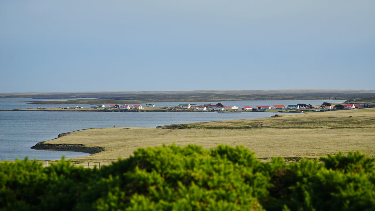 Goose Green viewed from Darwin Hill, the ground over which Major Chris Keeble assumed command of 2 PARA during the battle