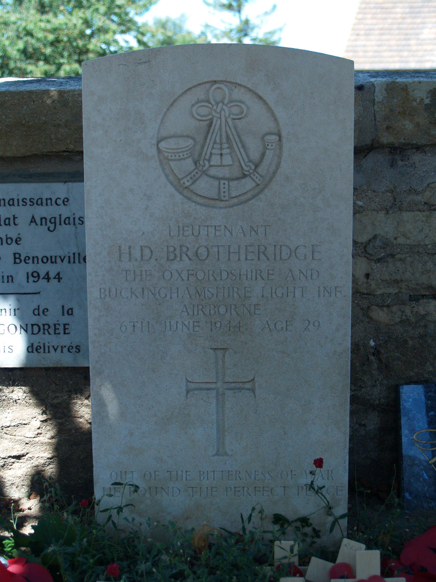 Grave of Lieutenant Den Brotheridge at Ranville Churchyard