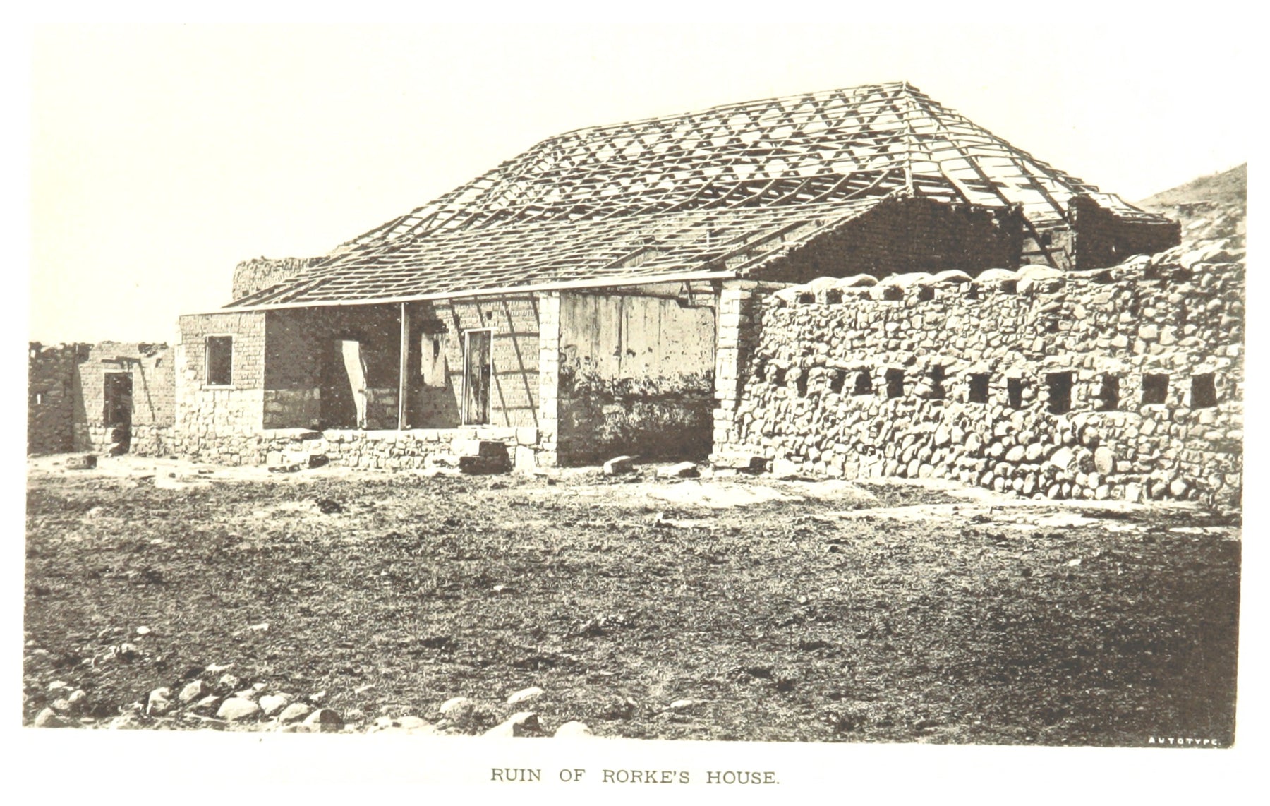 Contemporary view of the ruins at Rorke’s Drift after the 1879 battle