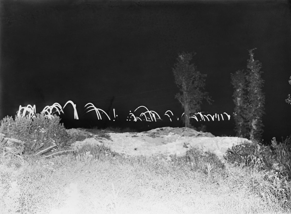 Night scene on the Somme battlefield at La Boisselle in 1916; campaign context for General Fritz von Below, not a portrait