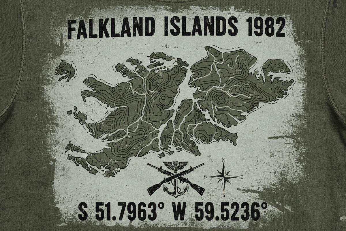 Falklands War landscape artwork for the Gallus campaign geography Field Notes article