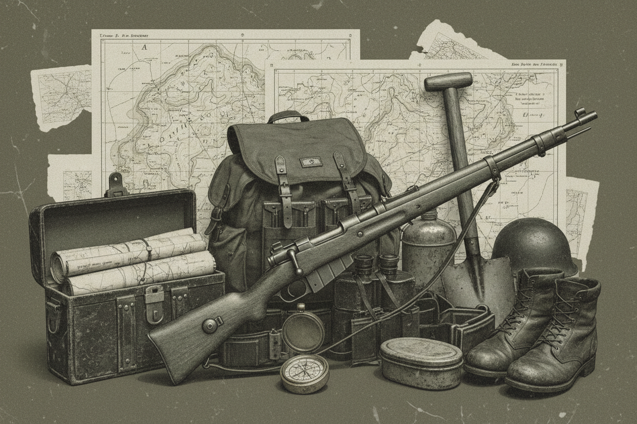 Second World War heritage artwork for the Gallus VE Day Field Notes article