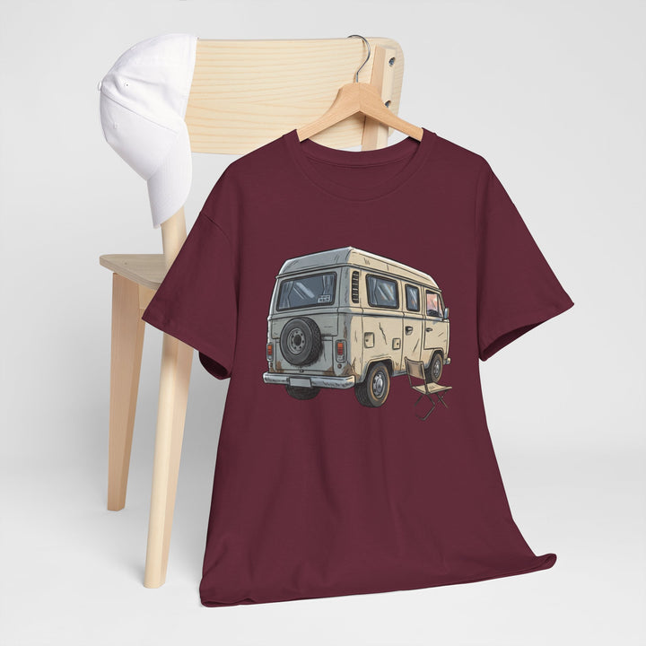Retro Van Life Graphic T-Shirt - Classic Camper Van Adventure Tee