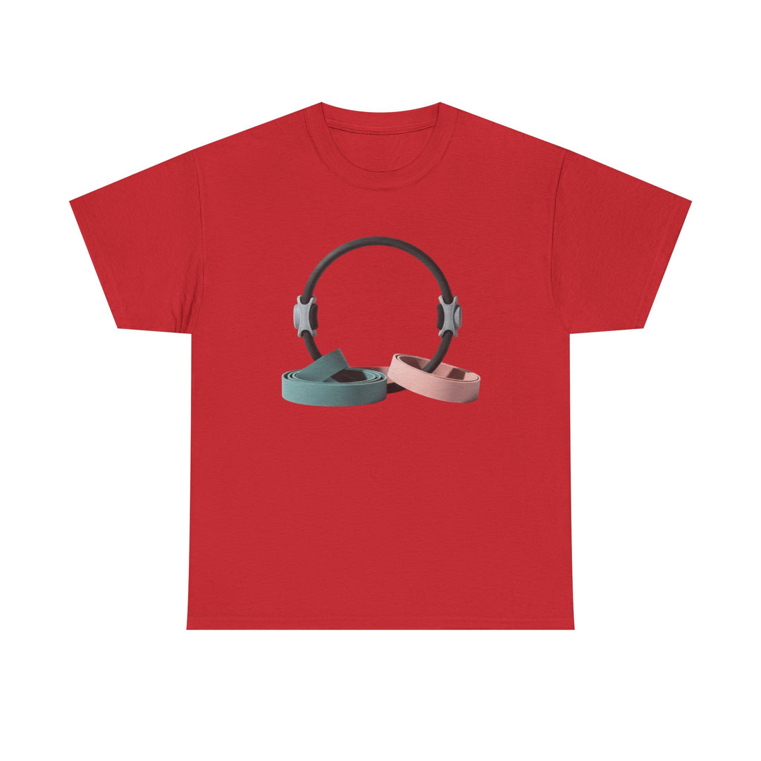 Pilates Band Workout Shirt – soft, breathable fabric designed for resistance band exercises. Comfortable, flexible, and perfect for Pilates sessions or workouts.