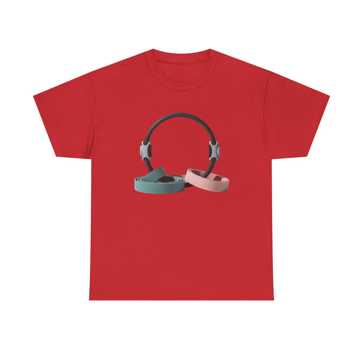Pilates Band Workout Shirt – soft, breathable fabric designed for resistance band exercises. Comfortable, flexible, and perfect for Pilates sessions or workouts.