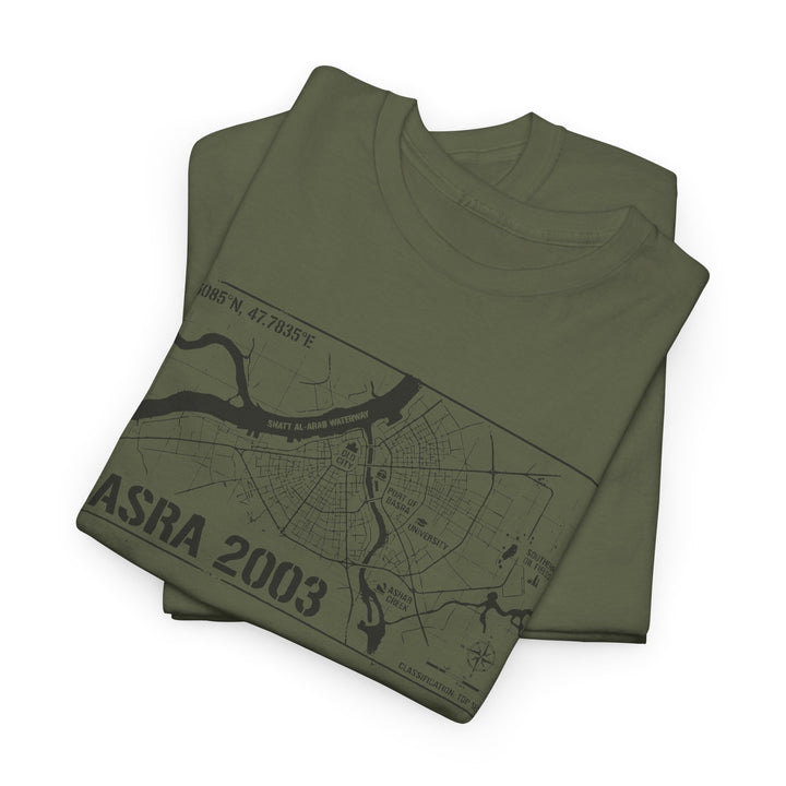 Basra 2003 Vintage Military Map T-Shirt