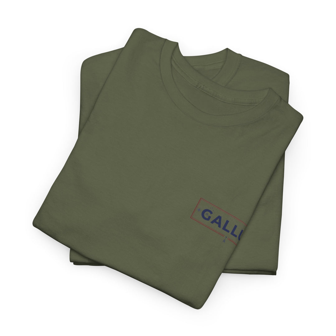 Gallus Logo Tee — Minimal Chest Patch White T-Shirt