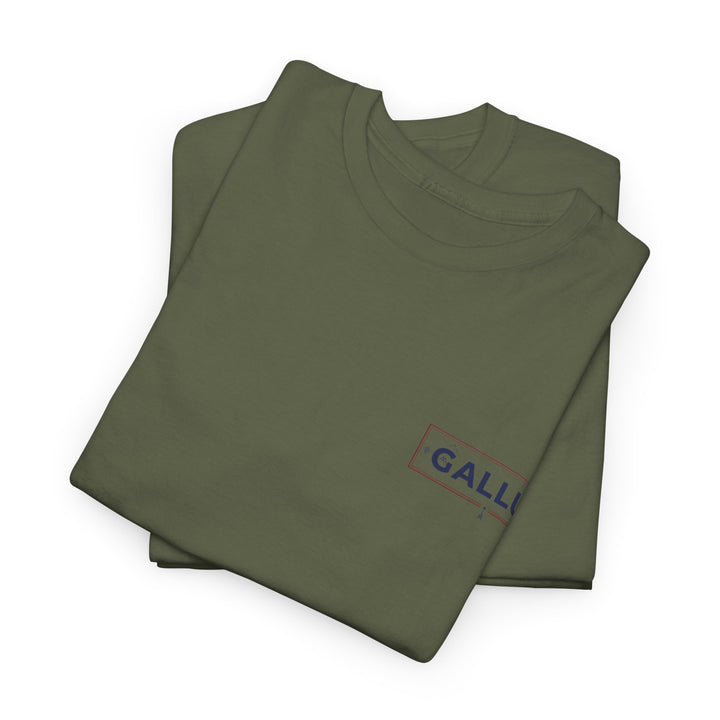Gallus Logo Tee — Minimal Chest Patch White T-Shirt