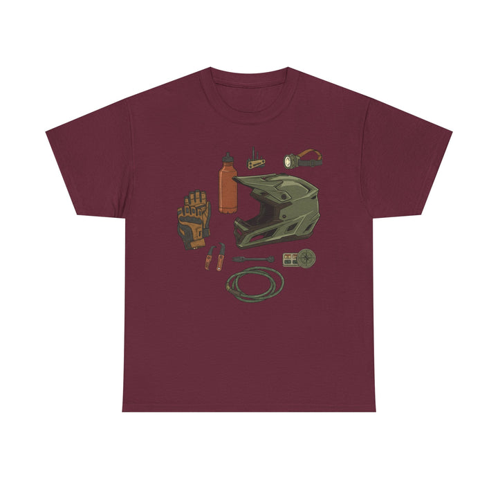 MTB Gear Layout T-Shirt — Mountain Bike Essentials Tee