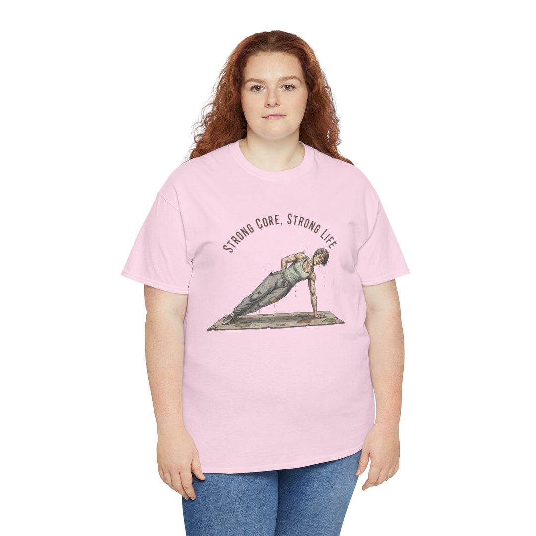 Pilates Fitness Plank Tee – soft, breathable cotton designed for Pilates and core workouts. Comfortable, flexible, and perfect for studio or home sessions.