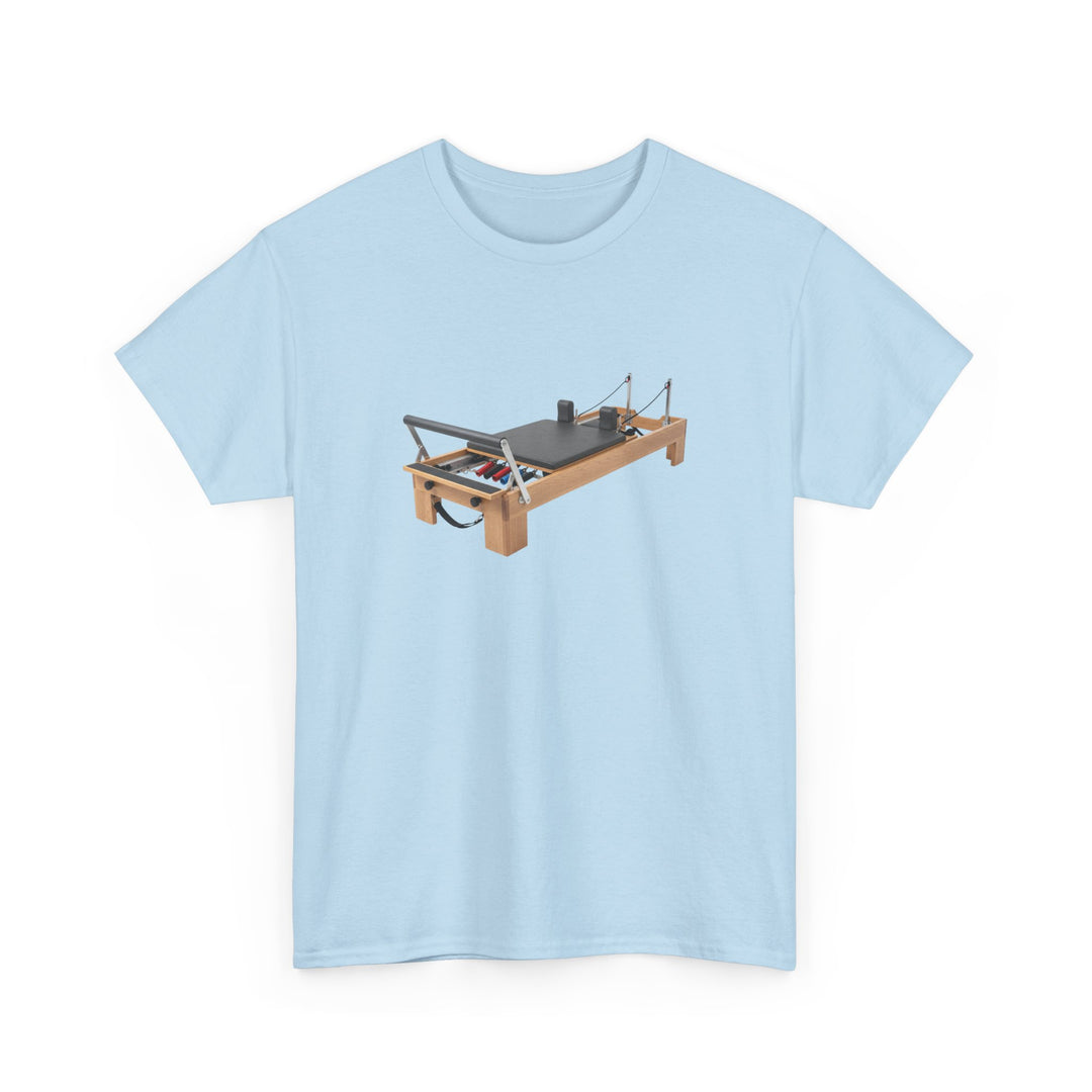 Pilates Reformer Tee – soft, breathable cotton designed for Pilates sessions. Comfortable, flexible, and perfect for reformer workouts or casual wear.