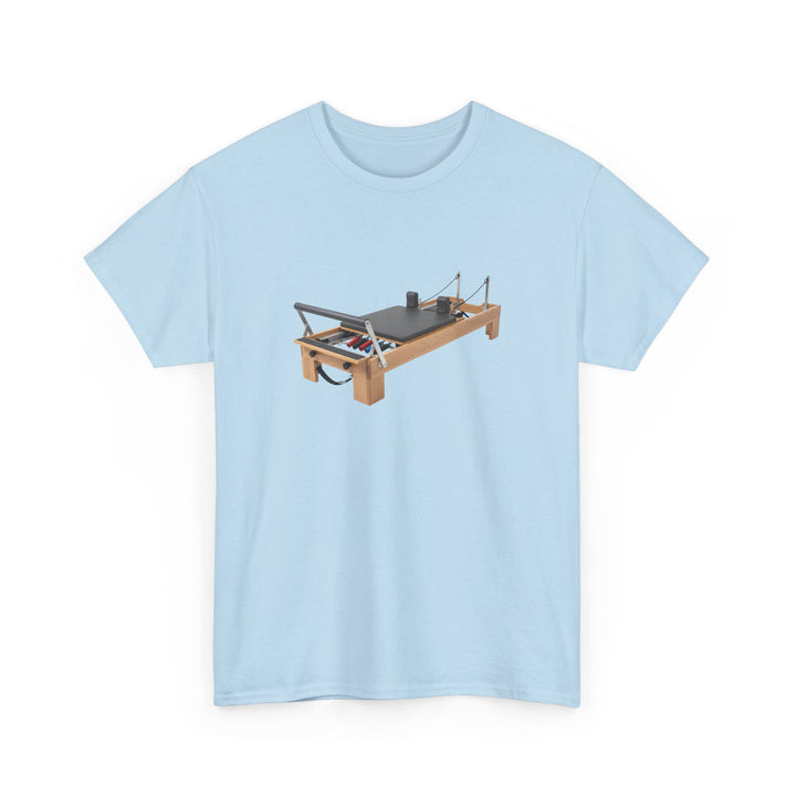 Pilates Reformer Tee – soft, breathable cotton designed for Pilates sessions. Comfortable, flexible, and perfect for reformer workouts or casual wear.