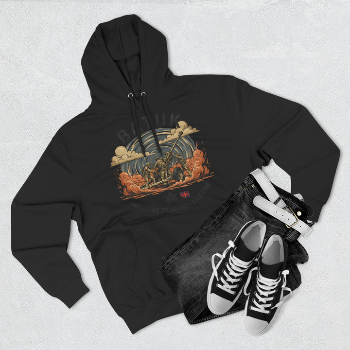 Military Artillery Graphic Hoodie — "BATUK" Live-Fire Training Design