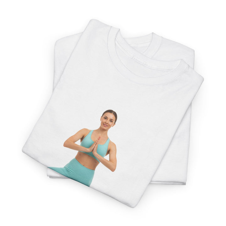 Yoga Pose Tee – soft, breathable cotton featuring a stylish yoga pose design. Perfect for yoga practice, meditation, or casual mindful lifestyle wear.