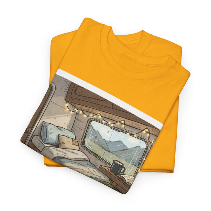 Retro Van Life Interior Graphic T-Shirt - Cozy Camper Van Aesthetic Tee