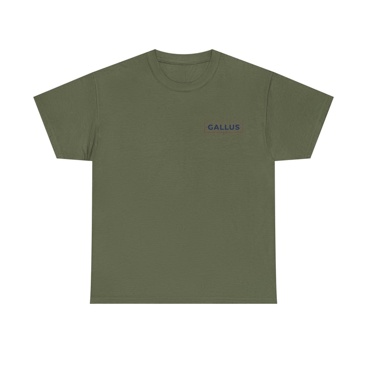 Gallus Logo Tee — Minimal Chest Patch White T-Shirt