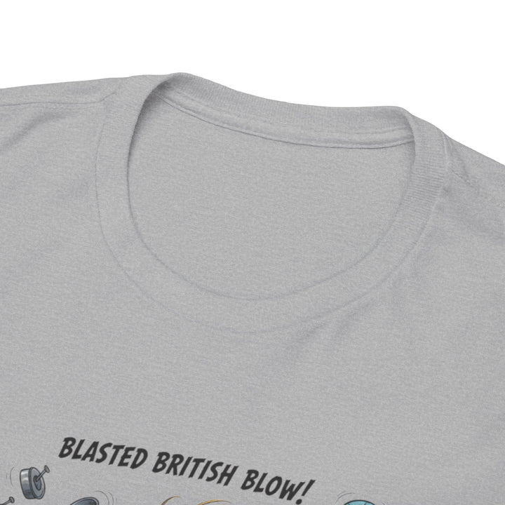 Blasted British Blow Graphic T-Shirt — Retro UK Camping Adventure Tee