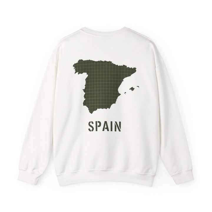 Spain Map Crewneck Sweatshirt — GALLUS Logo Travel Pullover
