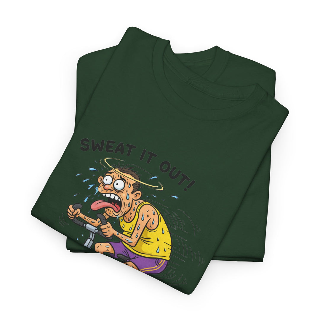 Stay laughing while cycling with the Funny Spin Bike T-Shirt. Comfortable cotton with a witty design, ideal for spin sessions and gym workouts.