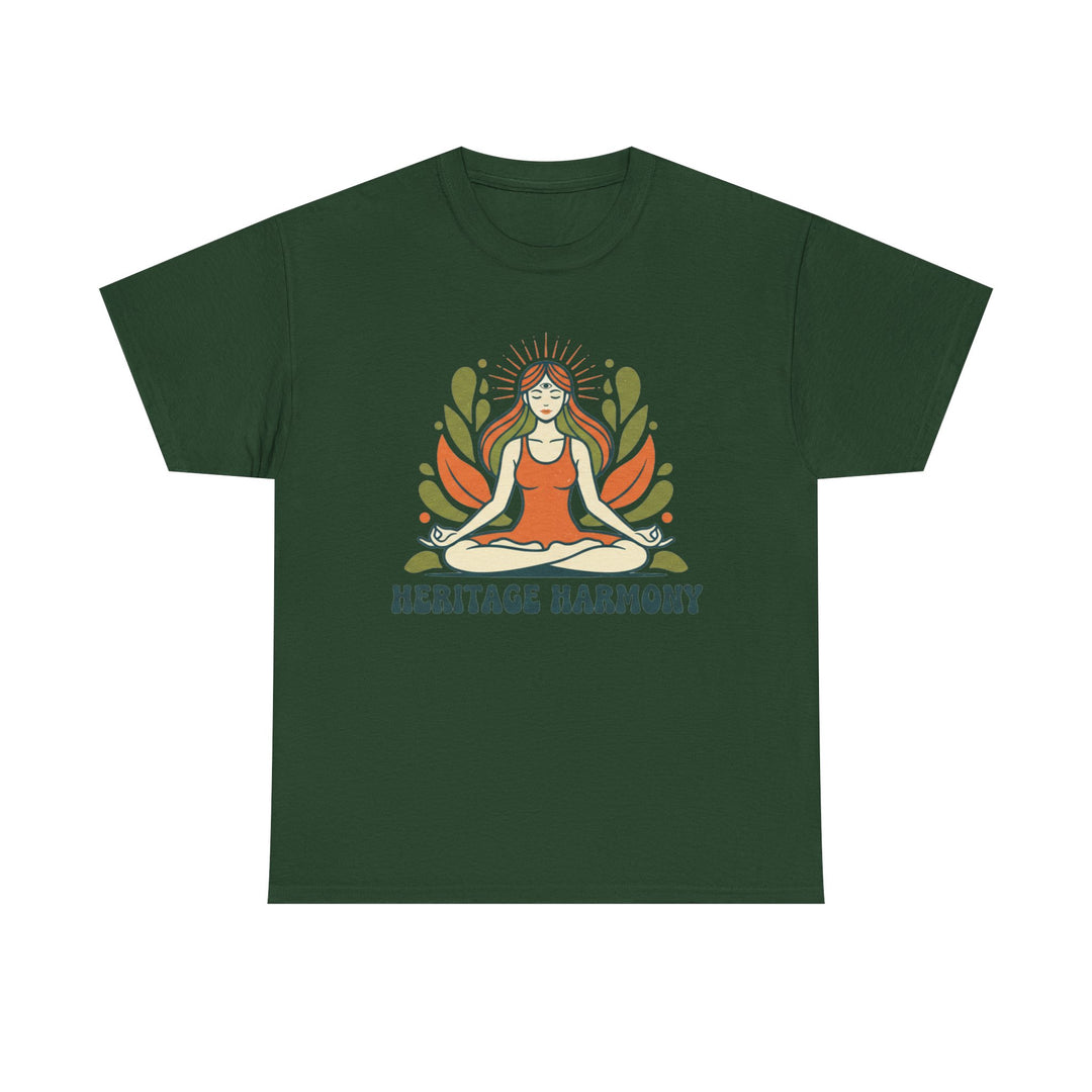 Yoga Meditation Tee – soft, breathable cotton designed for meditation and yoga practice. Comfortable, relaxed fit perfect for studio or casual wear.