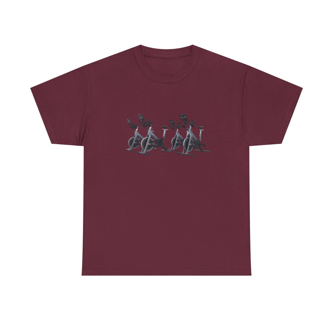 Spin Bikes Tee – soft, breathable cotton designed for indoor cycling and spin classes. Comfortable, durable, and perfect for active lifestyles.
