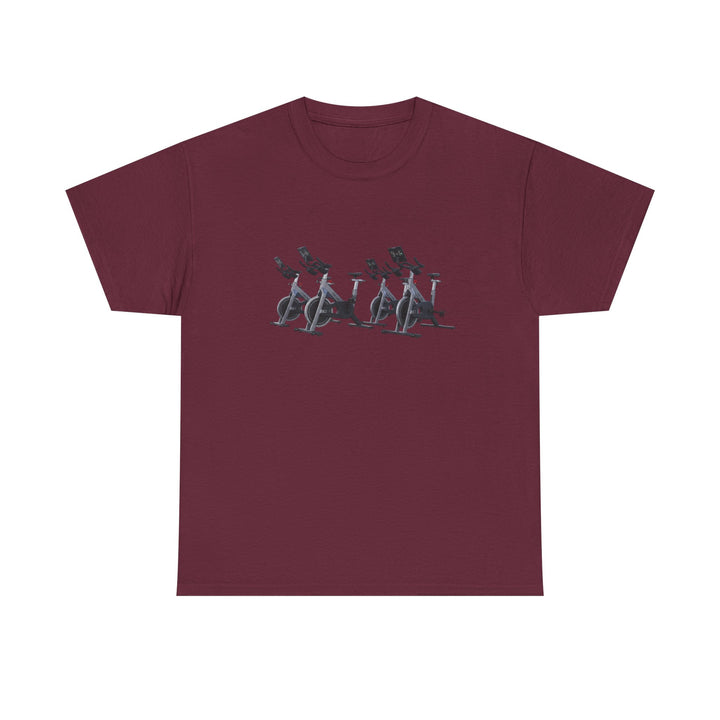 Spin Bikes Tee – soft, breathable cotton designed for indoor cycling and spin classes. Comfortable, durable, and perfect for active lifestyles.