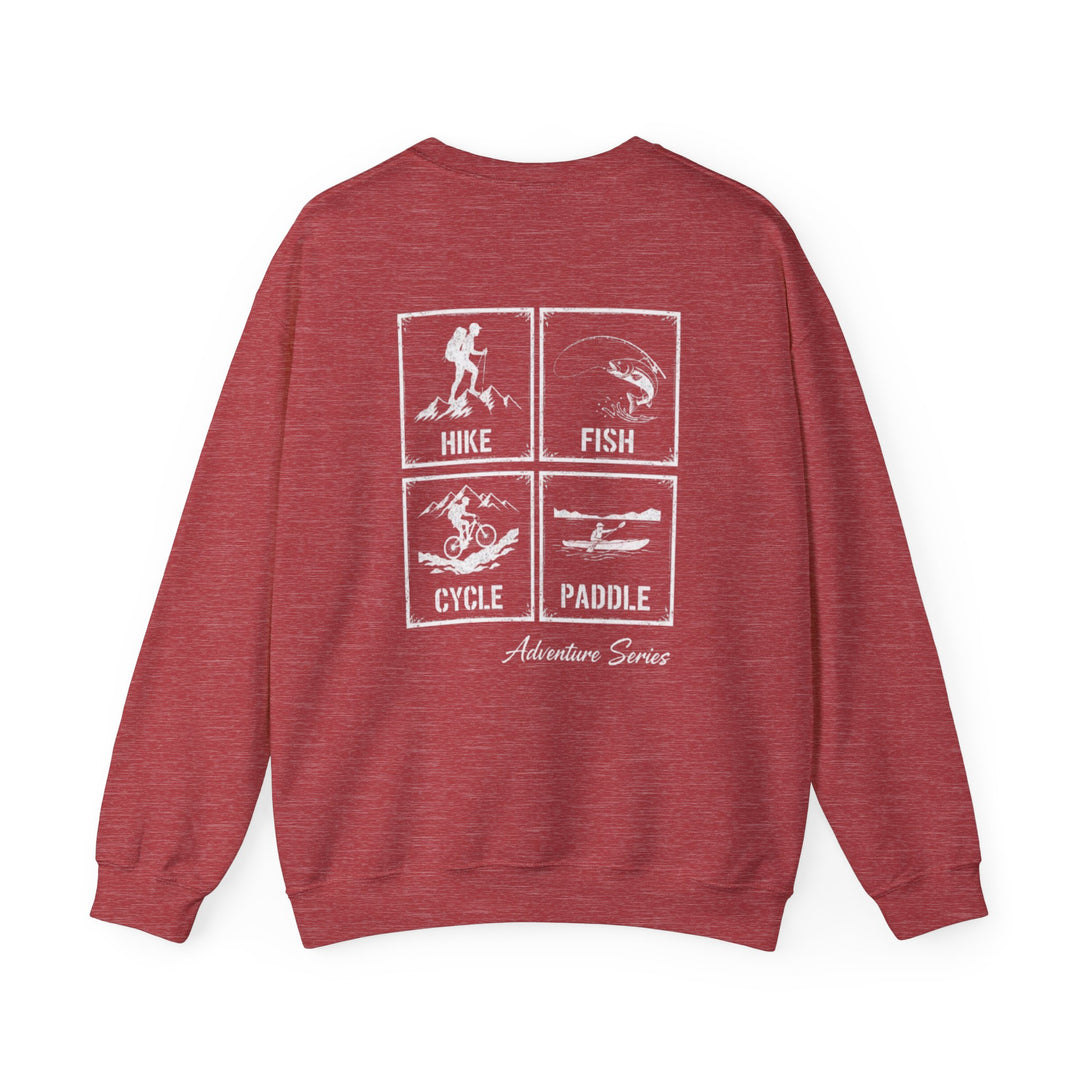 Crewneck Sweatshirt — Gallus Exploring Adventure Hoodie Alternative: Hike, Fish, Cycle &amp; Paddle Outdoor Pullover