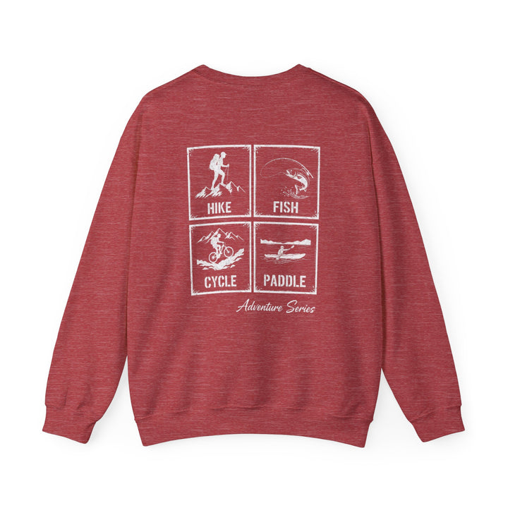 Crewneck Sweatshirt — Gallus Exploring Adventure Hoodie Alternative: Hike, Fish, Cycle &amp; Paddle Outdoor Pullover