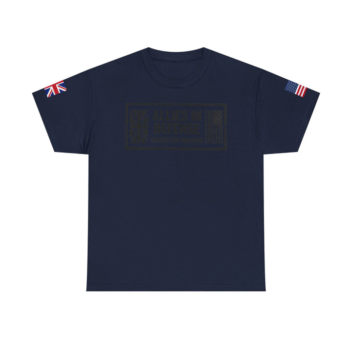 UK &amp; US Allies Defence Veteran Tee — Flags on Sleeves