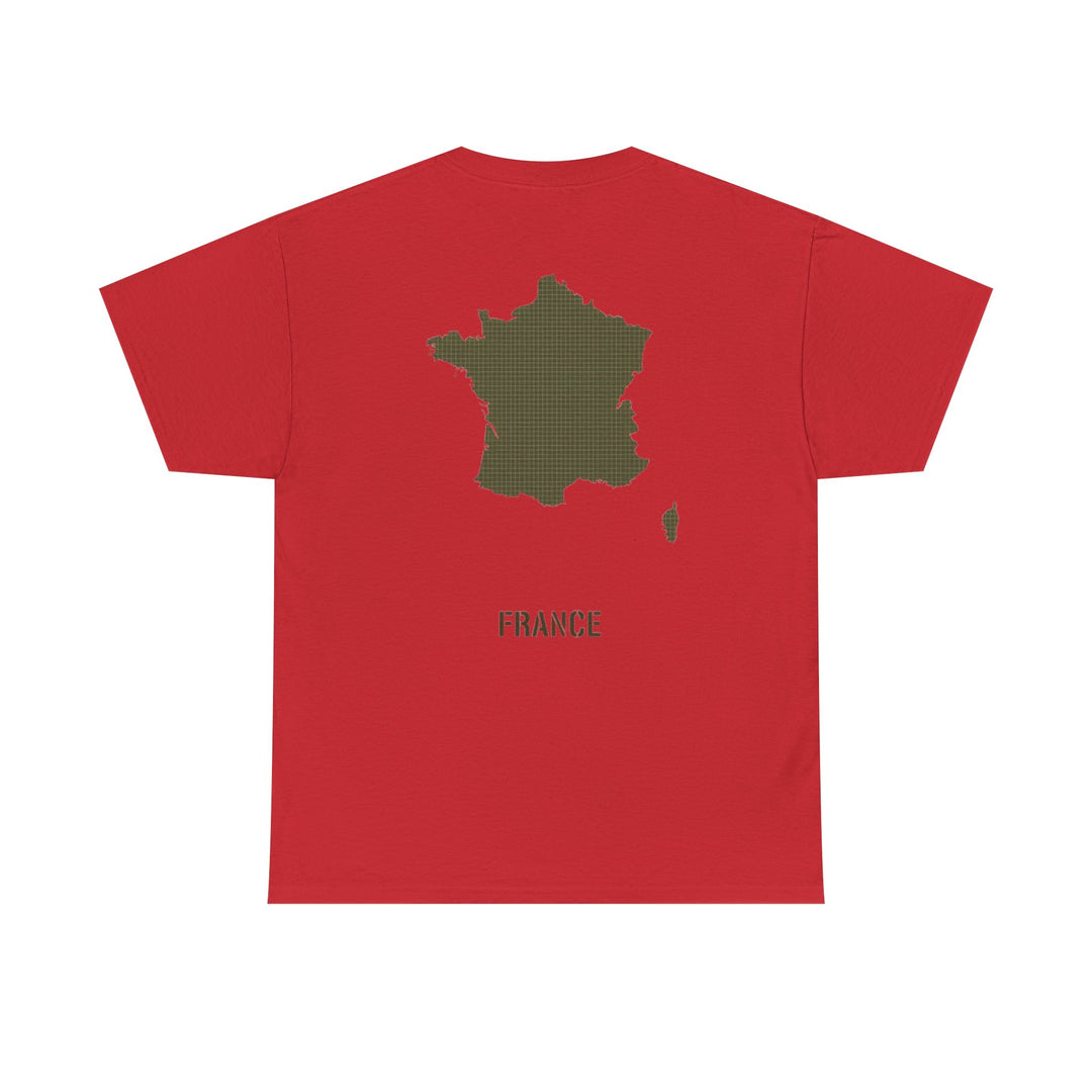 France Map T‑Shirt — Minimal Grunge Outline Tee