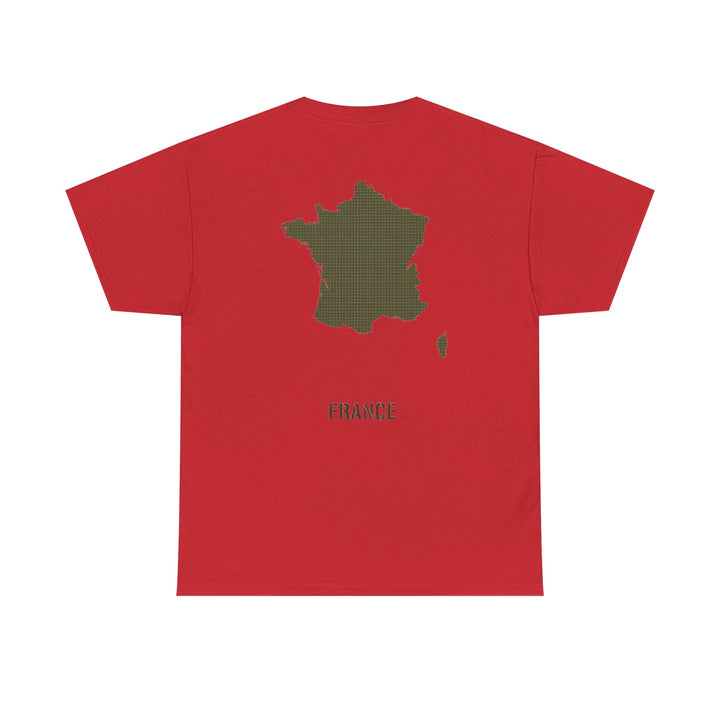France Map T‑Shirt — Minimal Grunge Outline Tee