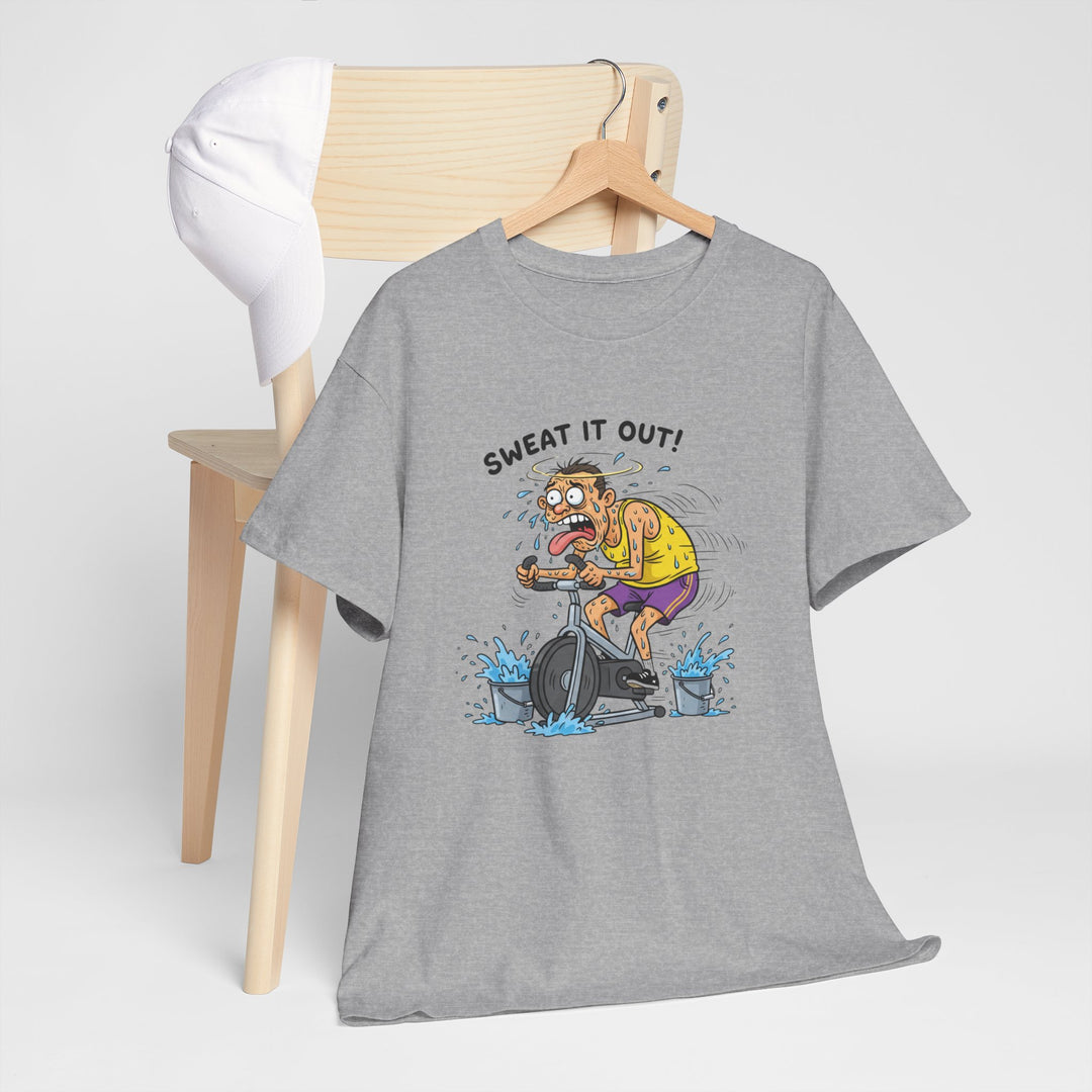 Stay laughing while cycling with the Funny Spin Bike T-Shirt. Comfortable cotton with a witty design, ideal for spin sessions and gym workouts.
