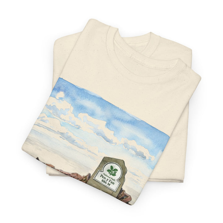 Pen y Fan Landscape T‑Shirt — Wales Mountain Hiking Souvenir Tee