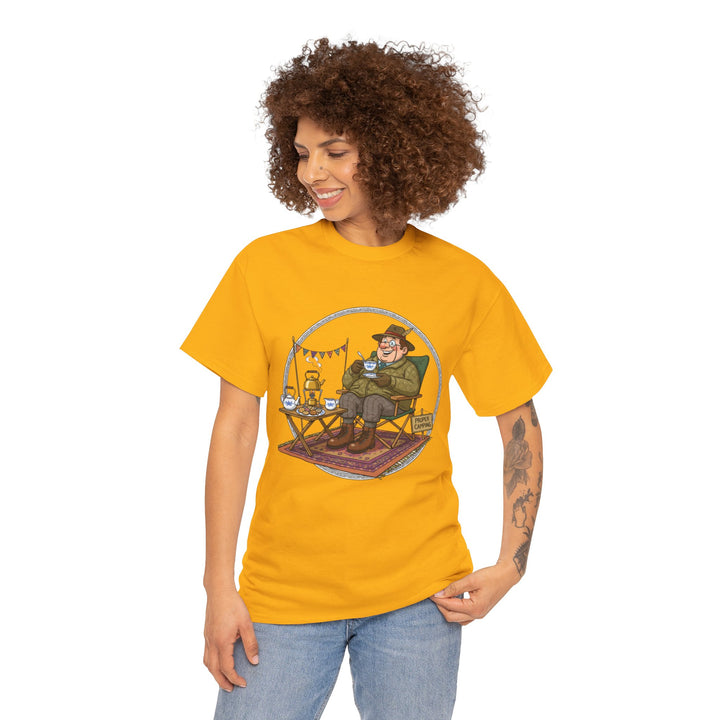Retro Camping Grandpa Gift T-Shirt — Vintage Mountain Adventure Tee