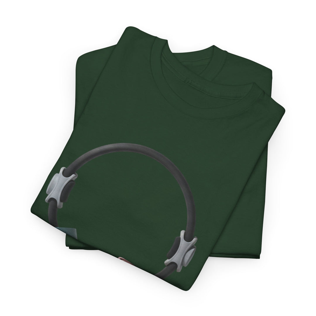 Pilates Band Workout Shirt – soft, breathable fabric designed for resistance band exercises. Comfortable, flexible, and perfect for Pilates sessions or workouts.