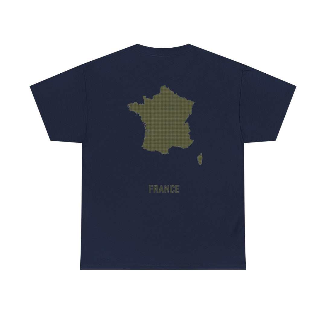 France Map T-Shirt — Minimalist Olive France Map Tee