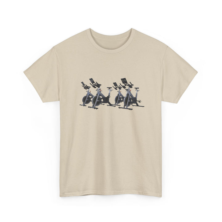 Spin Bikes Tee – soft, breathable cotton designed for indoor cycling and spin classes. Comfortable, durable, and perfect for active lifestyles.