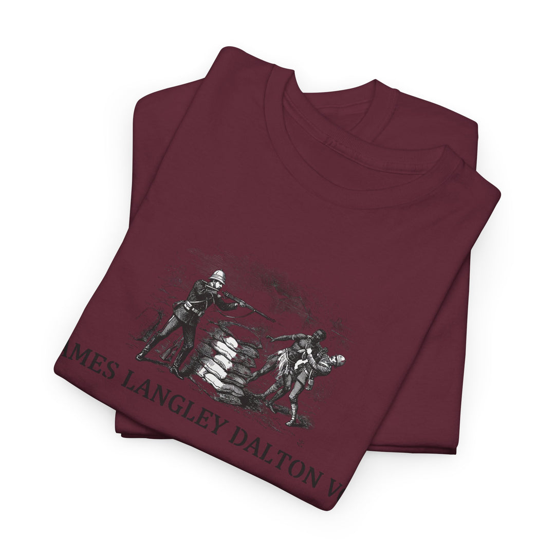 Dalton VC Rorke’s Drift Tribute T-Shirt honoring James Langley Dalton’s courage in 1879. A bold Anglo-Zulu War heritage design.