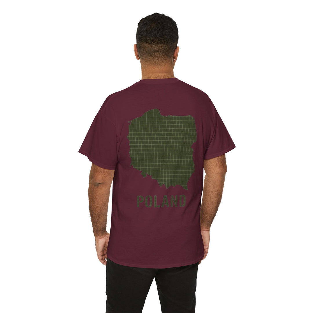 Poland Map Tee — Military Grid Map Graphic T-Shirt