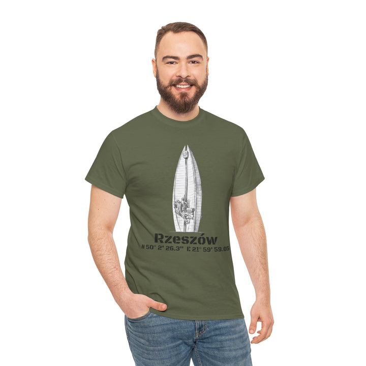 Rzeszów Coordinates T‑Shirt — City Landmark  Sketch Tee