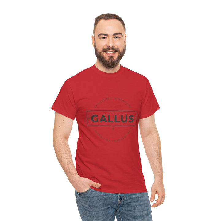 Gallus Logo T‑Shirt — Vintage Stamp Graphic Tee