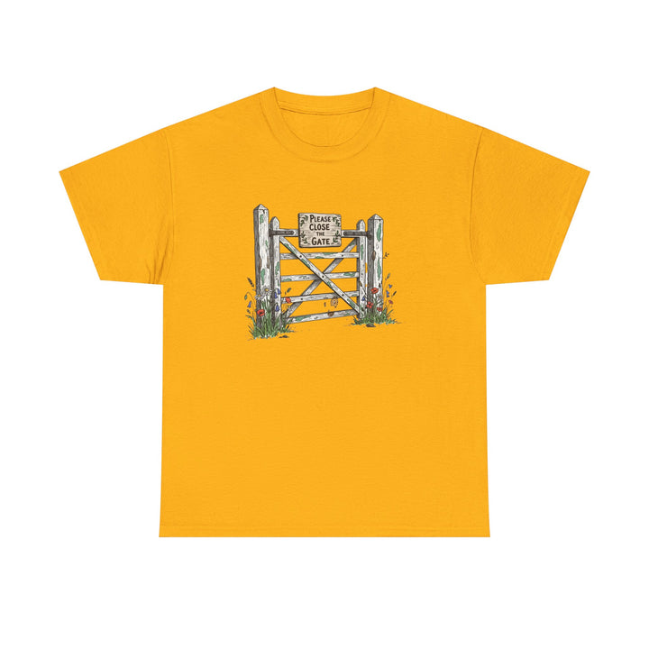 Close the Gate T-Shirt — Rural Discipline Heritage Graphic