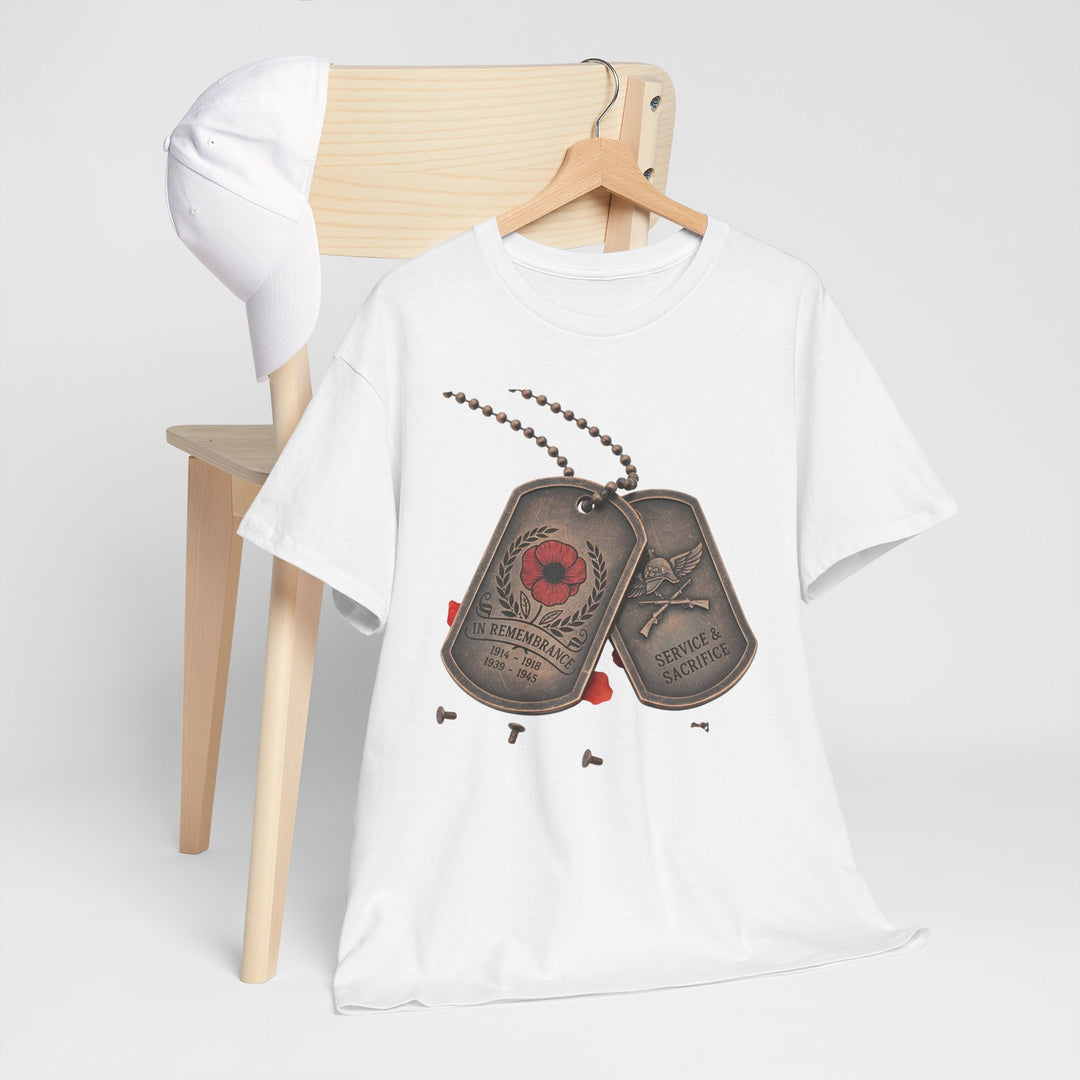 Remembrance Dog Tag T-Shirt — Memorial Military Tribute Tee
