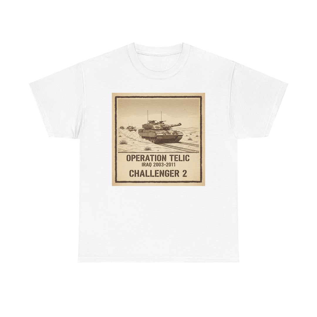 Challenger 2 Op Telic T-Shirt — Iraq 2003 Armoured Heritage Graphic