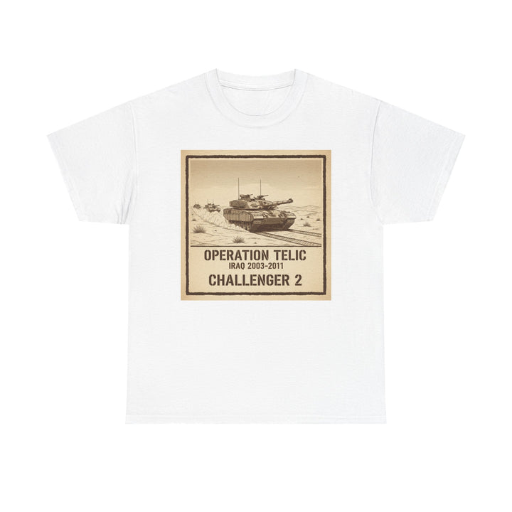 Challenger 2 Op Telic T-Shirt — Iraq 2003 Armoured Heritage Graphic